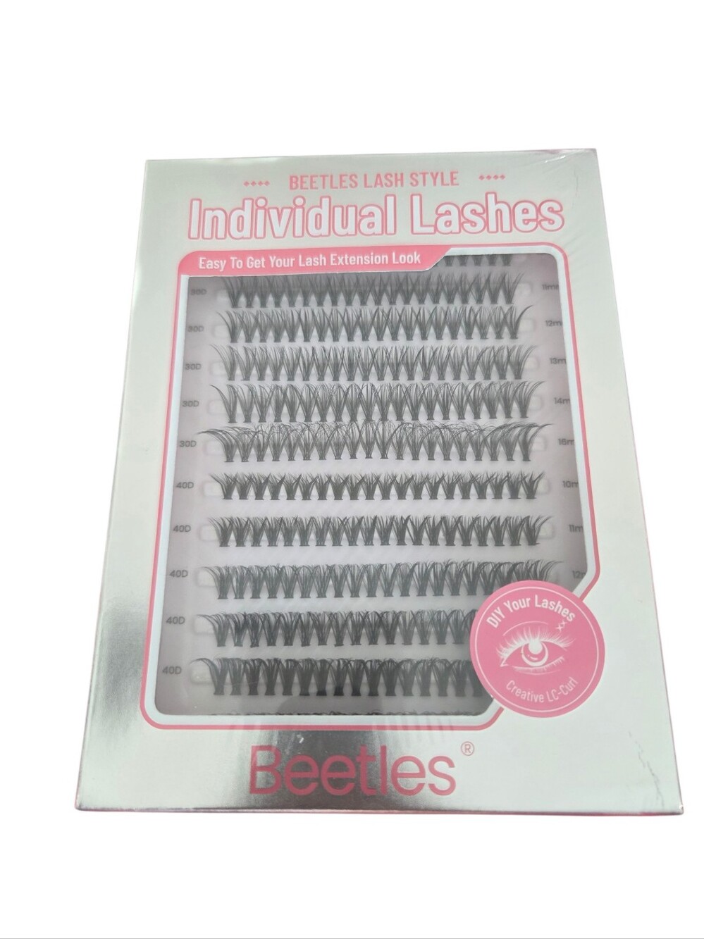 Beetles Lash Style Individual Lashes 240 Pc Kit With Tweezers 30D/40D 9-18mm NWT